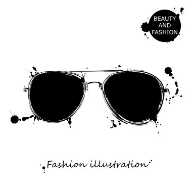 güneş gözlüğü vektör çizim.