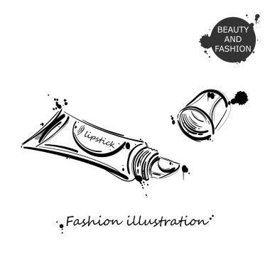 Dudak parlatıcısı vektör soyut çizim