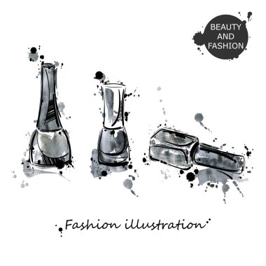 Tırnak cilası çizimi.