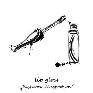 Dudak parlatıcısı vektör soyut çizim