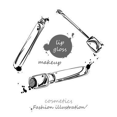 Dudak parlatıcısı vektör soyut çizim