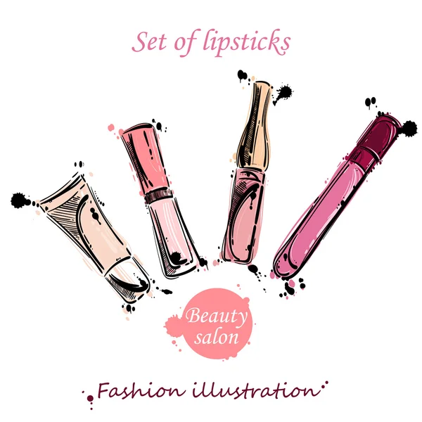 De abstracte vectorillustratie van lipgloss — Stockvector