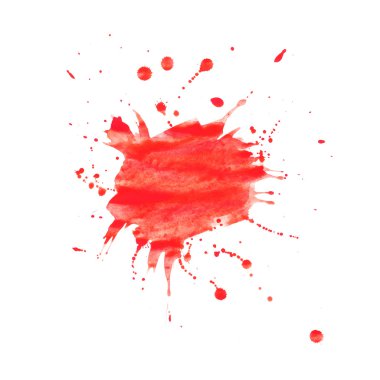 Beyaz arkaplanda suluboya çizimi.