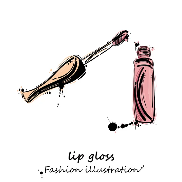 Vector abstract illustration of lip gloss — Stock Vector