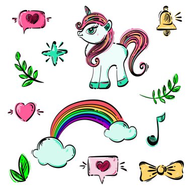 Sevgililer Günü için vektör özeti ayarlandı.