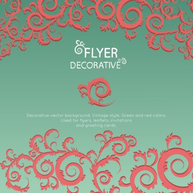 Flyer green background