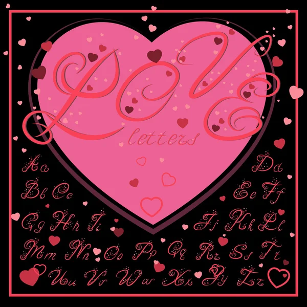 Love letters design — Stock Vector
