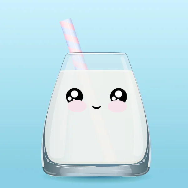 Glass milk emotions — Stock vektor