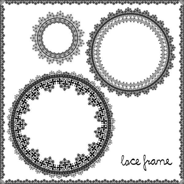 Cirkel kant frame kleurloos — Stockvector