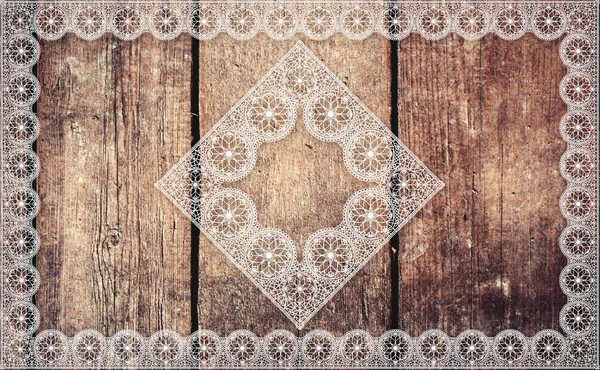 Texture wood Lace frame — Stock Photo, Image