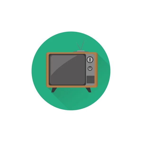 Retro televizyon simgesi, vektör çizim