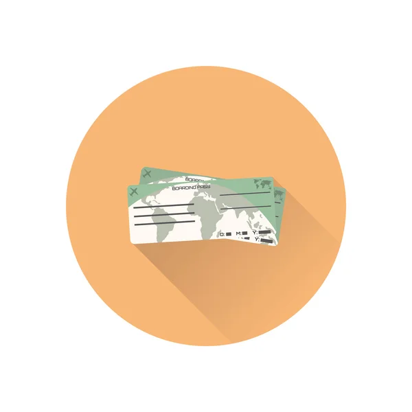 Uçuş bilet simgesi