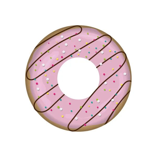 Pembe kremalı donut vektör