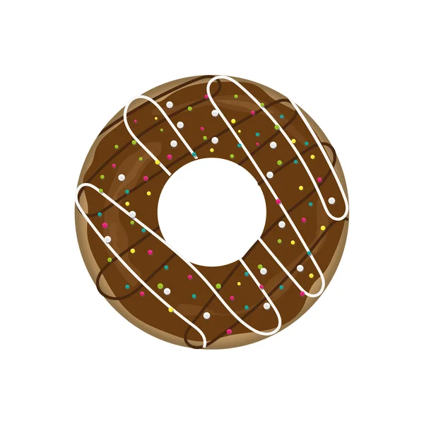 Kahverengi krem ile çörek vektör