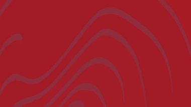 Kırmızı arkaplanda eşsiz eğri sanatına sahip basit soyut.