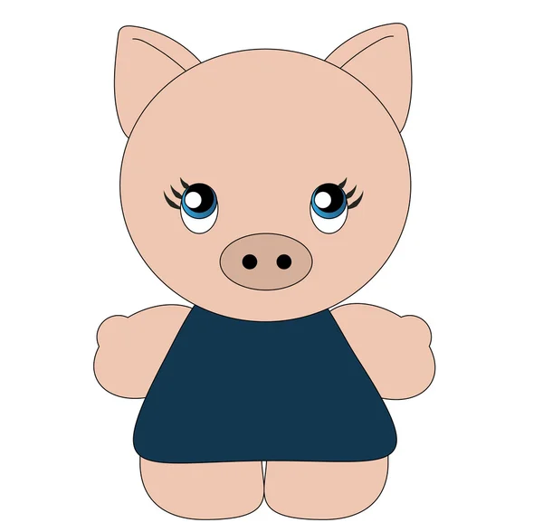 Dessin vectoriel - dessin animé de porc — Image vectorielle