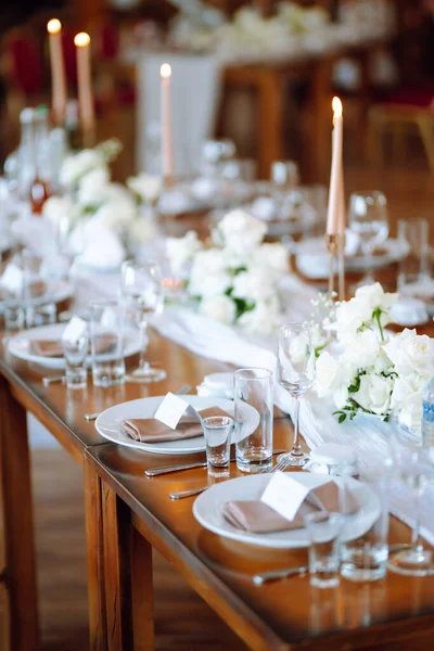 Beautiful Table Setting Party Wedding Reception Other Festive Event Banquet — Stock Photo, Image