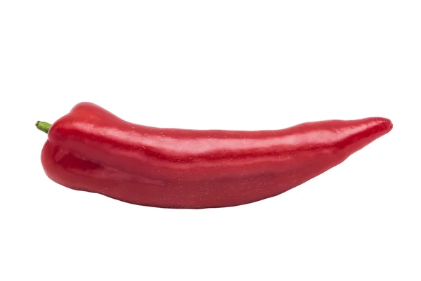 Färsk röd blank paprika liggande på isolerade bakgrund — Stockfoto