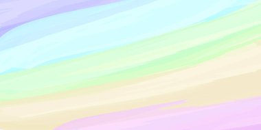 Yumuşak pastel, suluboya arka plan, pembe, mor, mavi ve bej renkte fırça darbeleri. Pürüzsüz, havadar ve rüya gibi bir tasarımı var. Web tasarımı, sosyal medya, düğün davetiyeleri, markalaşma ve ba için ideal