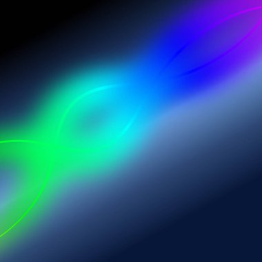 Karanlık arka planda soyut neon dalgaları. Dinamik enerji akışı ve gelecekteki ışık çizgileri