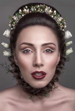 Göz alıcı esmer parlak makyaj renkleri renk düğün