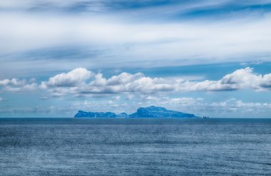 Capri Adası Napoli deniz manzara. İtalya