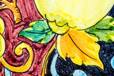 Esnaf yetenekli elinden seramik dekorasyon limon ve