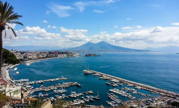 Napoli manzara Posillipo Hill. İtalya
