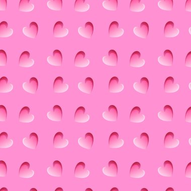Pembe sevgililer günü kalplerinin kusursuz deseni.