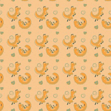 Yaz aylarında kusursuz tilkiler. Yapraklar yazın yeşil ve turuncu