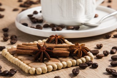 Kavrulmuş kahve çekirdekleri, arka plan olarak kullanılabilir.