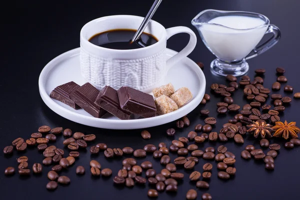 çikolata ve kahve ile natürmort