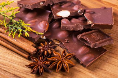 çikolata ve kahve ile natürmort