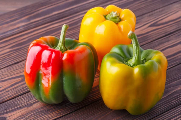 Frisches Bio Gemüse Gelb Und Rot Paprika Paprika Rot Grün — Stockfoto