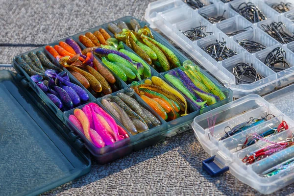 Pesca Tackles Cebos Pesca Caja Señuelo Pesca Color Clásico Hermosa — Foto de Stock