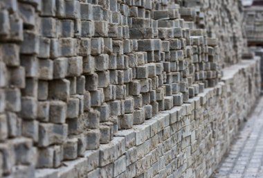 Taş duvar yüzeyinin deseni