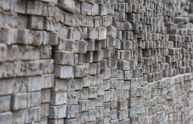 Taş duvar yüzeyinin deseni