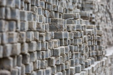 Taş duvar yüzeyinin deseni