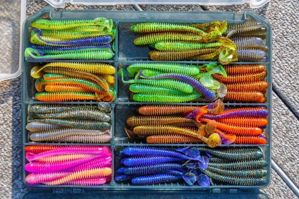 Pesca Tackles Cebos Pesca Caja Señuelo Pesca Color Clásico Hermoso — Foto de Stock