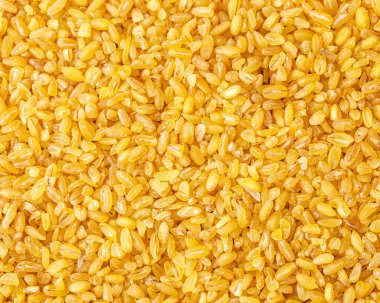 bulgur buğday arka planı. bulgur buğday dokusu. en üstteki görünüm