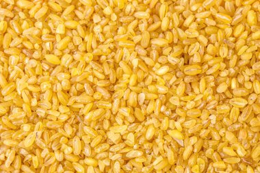 bulgur buğday arka planı. bulgur buğday dokusu. en üstteki görünüm