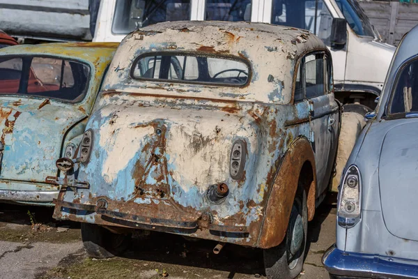 Chmelnizki Ukraine Juni 2021 Alte Sowjetische Retro Autos Freien Müllkippe — Stockfoto