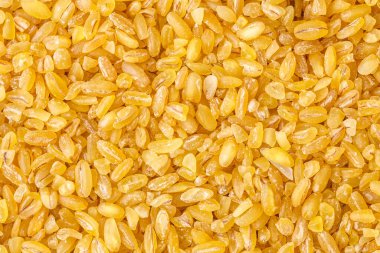 bulgur buğday arka planı. bulgur buğday dokusu. en üstteki görünüm