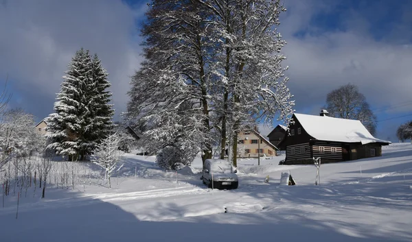 Zonnige dag dorp — Stockfoto