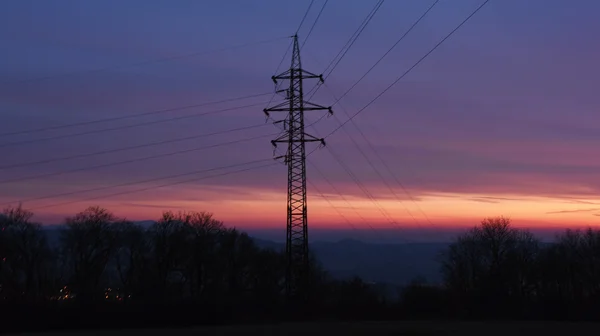 Soirée avec poteau — Photo