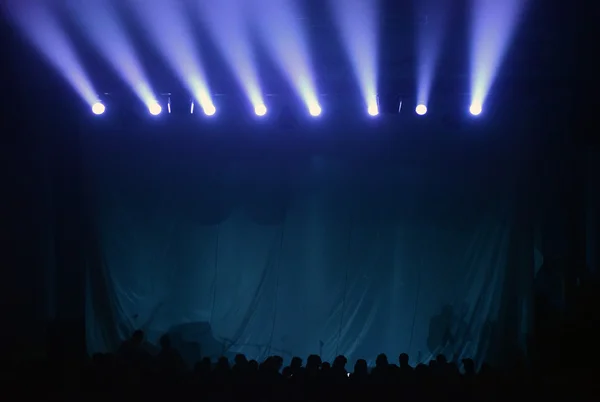 Luces azules en concierto — Foto de Stock