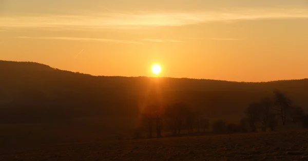 Lever de soleil au nord de la Bohême — Photo