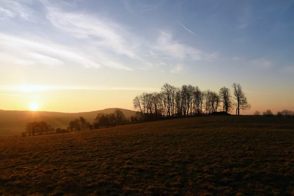 Východ slunce v severně od Bohemia — Stock fotografie