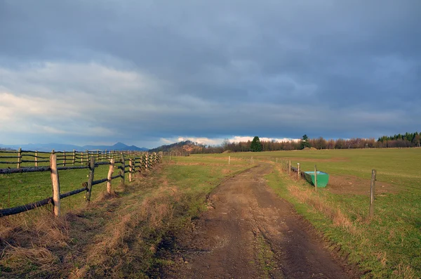 Camino entre campos — Foto de Stock