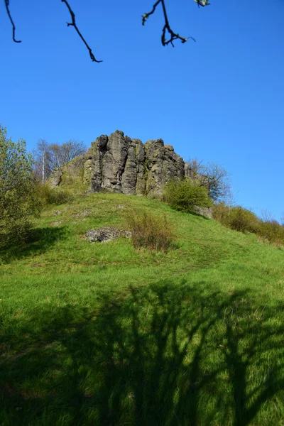 Vue du printemps depuis la colline de Lysa — Photo